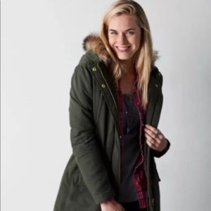 American Eagle Olive Parka size S